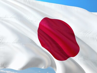 Die japanische Flagge | © Jorono auf Pixabay Deutsch-japanisches Symposium zum Thema Erneuerbare Energien | © Jorono auf Pixabay