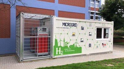 Hochschulprojekt startet Produktion von grünem Wasserstoff | © MICROGRID-Container_Hochschule_Bremerhaven Hochschulprojekt startet Produktion von grünem Wasserstoff | © MICROGRID-Container_Hochschule_Bremerhaven