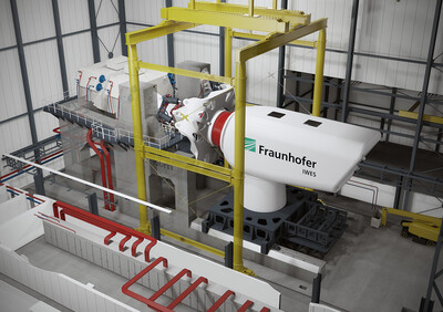 Mit dem richtigen Dreh zum Öko-Strom: HighTech-Prüfstand für Gondeln von Windenergieanlagen ist international gefragt | © Helmut Stapel / Fraunhofer IWES Mit dem richtigen Dreh zum Öko-Strom: HighTech-Prüfstand für Gondeln von Windenergieanlagen ist international gefragt | © Helmut Stapel / Fraunhofer IWES