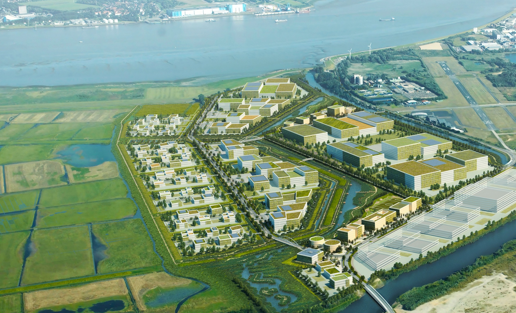 Visualisierung des LUNEDELTA | © BIS/urbanegestalt PartGmbB